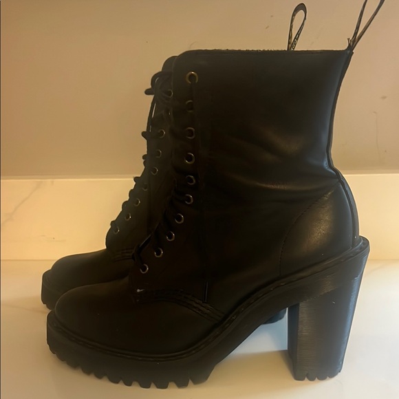 Black Combat Moto Boots with Durable Leather and Sturdy Soles - Picture 4 of 7